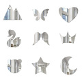 diy s-shaped 3d acrylic pet acrylic mirror sticker wall sticker